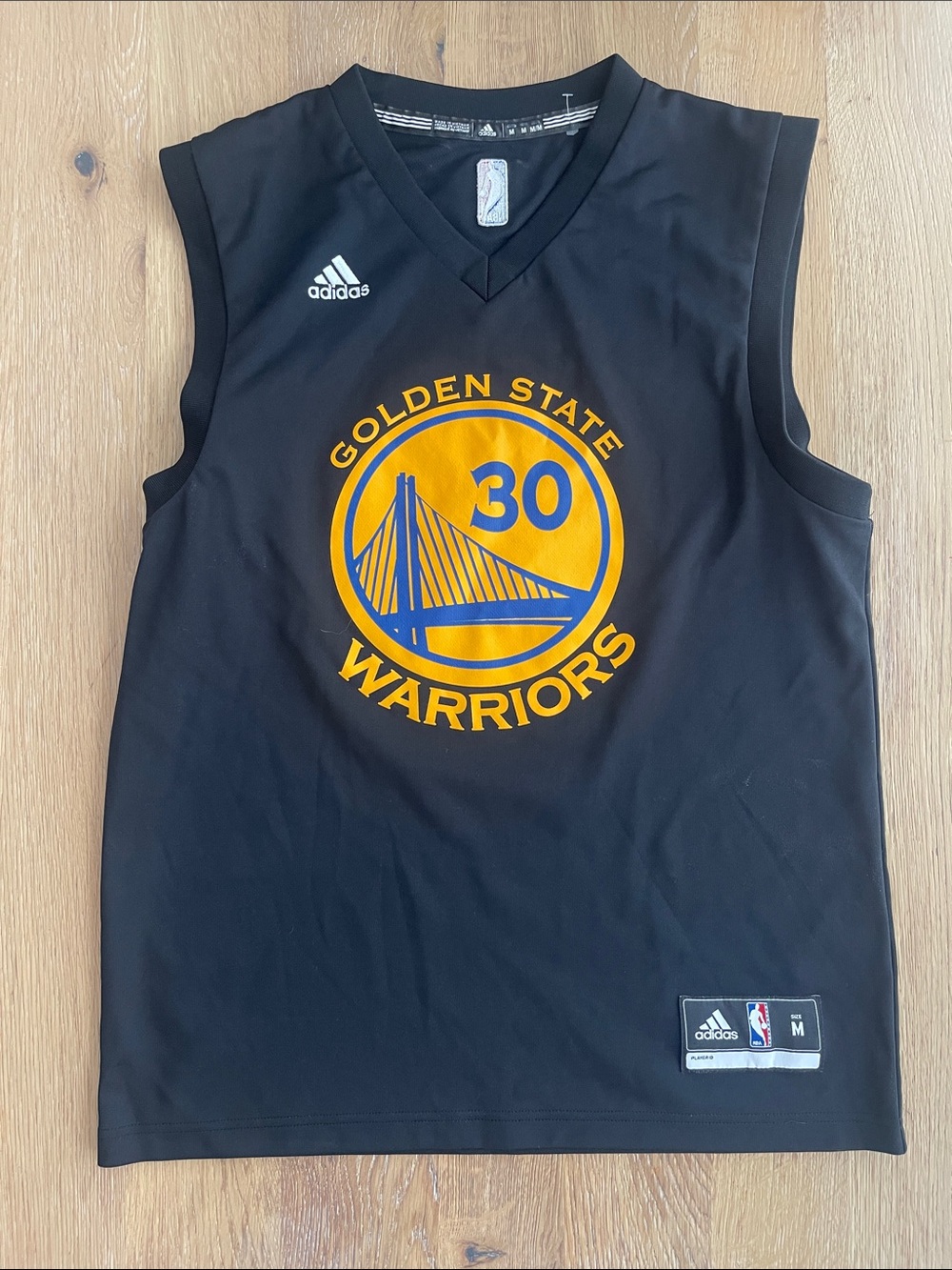 Adidas Golden State Warriors Stephen Curry 30 NBA Jersey Black Mens‎ Medium